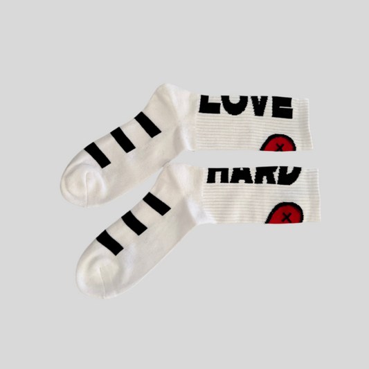 Love Hard Socks | White